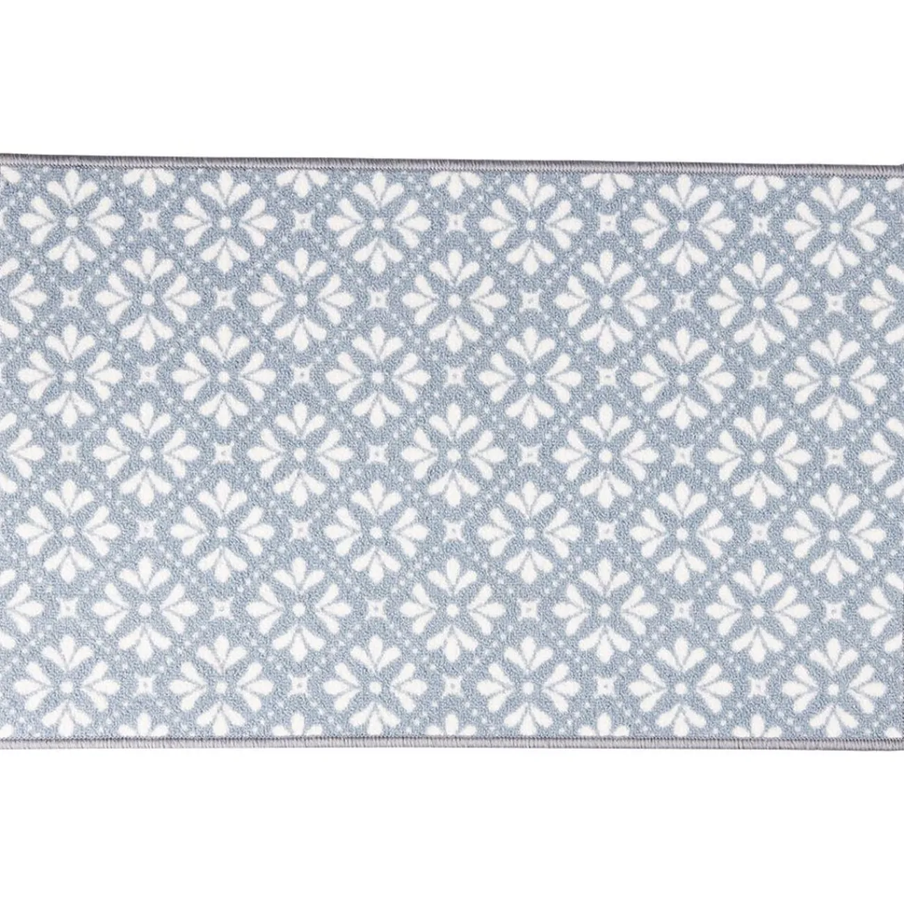 Gifi Nettoyage Et Entretien|Tapis de cuisine latex imprimé bleu 80x50 cm