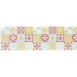 Gifi Nettoyage Et Entretien|Tapis de cuisine motif carreau de ciment multicolore 45 x 150 cm