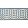 Gifi Nettoyage Et Entretien|Tapis de cuisine à motif graphique bleu marron 120x50 cm