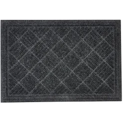 Gifi Nettoyage Et Entretien|Tapis d'entrée en polyester gris foncé