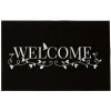 Gifi Nettoyage Et Entretien|Tapis d'entrée noir et blanc design fluorescent "Welcome"