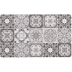 Gifi Nettoyage Et Entretien|Tapis d'entrée rectangulaire motif carreau de ciment gris