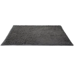 Gifi Aménagement Salle De Bain^Tapis de salle de bain chenille gris 65x45 cm