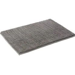 Gifi Aménagement Salle De Bain^Tapis de salle de bain chenille gris 45x65cm