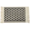 Gifi Aménagement Salle De Bain^Tapis de salle de bain en tissu à motif graphique noir et blanc