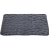 Gifi Aménagement Salle De Bain^Tapis de salle de bain à mémoire de forme effet galet gris