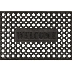 Gifi Nettoyage Et Entretien|Tapis d'extérieur grattant antidérapent inscription Welcome 60x40 cm
