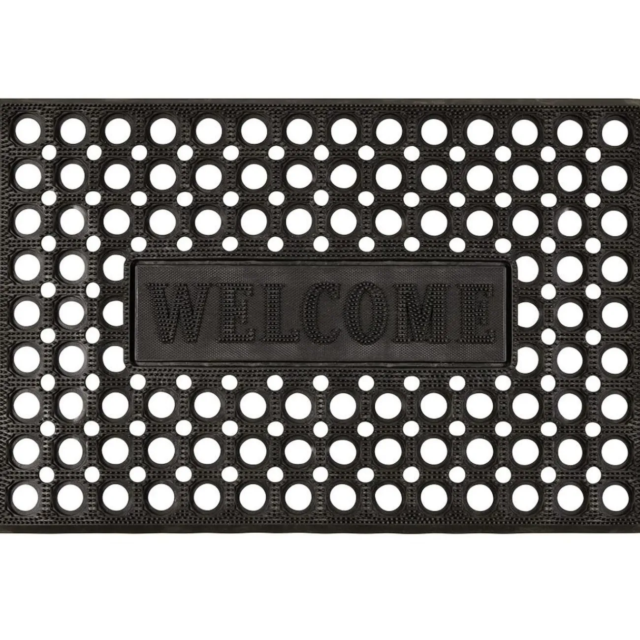 Gifi Nettoyage Et Entretien|Tapis d'extérieur grattant antidérapent inscription Welcome 60x40 cm