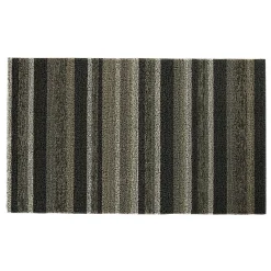 Gifi Nettoyage Et Entretien|Tapis d'extérieur rayé marron beige 75x45 cm