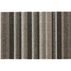 Gifi Nettoyage Et Entretien|Tapis d'extérieur rayé marron beige 60x40 cm