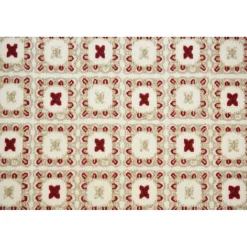 Gifi Nettoyage Et Entretien|Tapis imprimé carreaux de ciment rouge et blanc