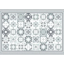 Gifi Nettoyage Et Entretien|Tapis rectangulaire vinyle motif carreau de ciment 150 x 100 cm