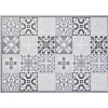 Gifi Nettoyage Et Entretien|Tapis vinyle imprimé carreau de ciment noir gris L. 70 cm