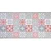 Gifi Nettoyage Et Entretien|Tapis vinyle imprimé carreau de ciment rouge gris L. 99 cm