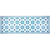 Gifi Nettoyage Et Entretien|Tapis vinyle motif carreau de ciment bleu et blanc 70x190cm