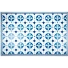 Gifi Nettoyage Et Entretien|Tapis vinyle motif carreau de ciment bleu et blanc 97x147cm
