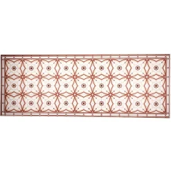 Gifi Nettoyage Et Entretien|Tapis vinyle motif carreau de ciment rouge et beige 45x95cm