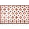 Gifi Nettoyage Et Entretien|Tapis vinyle motif carreau de ciment rouge et beige 97x147cm