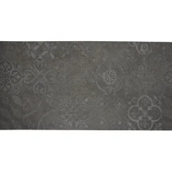 Gifi Nettoyage Et Entretien|Tapis vinyle noir motif carreau de ciment gris