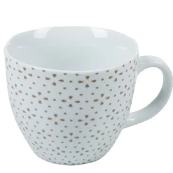 Best Gifi Tasse à café blanche à motif taupe