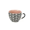 Best Gifi Tasse à café en porcelaine motif graphique noir blanc 22 cl