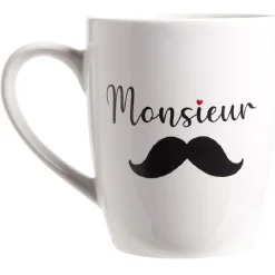 Outlet Gifi Tasse en céramique Monsieur ou Madame H12 cm