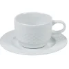 Outlet Gifi Tasse à thé blanche aile damassée