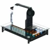 New Gifi Tiroir à capsules en métal noir avec plateau en verre
