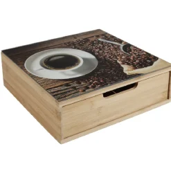 Best Gifi Tiroir à dosettes bambou design graine de café