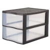 Gifi Rangement|Tour de rangement A4 plastique noir