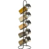 Best Gifi Tour à épices en métal avec 5 pots en verre Ø11xH39cm