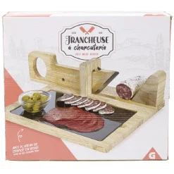 Hot Gifi Trancheuse à charcuterie en bois