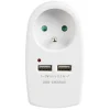 Gifi Accessoires Électriques^Triplite 1 prise 2 usb blanche