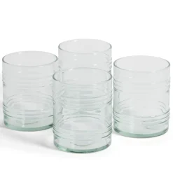 Outlet Gifi Verre bas 28cl en verre recyclé transparent Ø7,7xH8,5cm