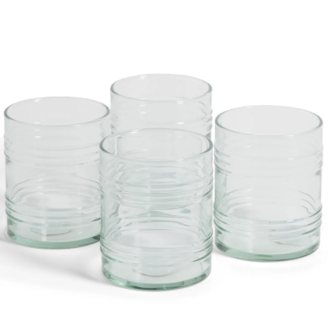 Outlet Gifi Verre bas 28cl en verre recyclé transparent Ø7,7xH8,5cm