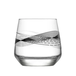 Sale Gifi Verre bas transparent motif ligne noire 34,5 cl