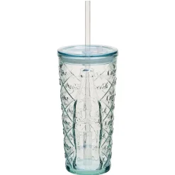 Outlet Gifi Verre Coca-Cola verre transparent avec couvercle et paille