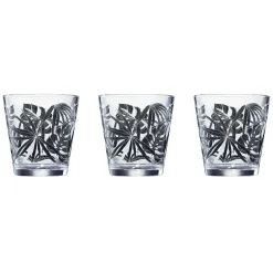 Outlet Gifi Verre conique bas motif feuillage 25,5 cl x3