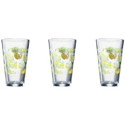 Best Gifi Verre conique haut motif exotique 32,5 cl x3