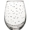 Best Gifi Verre à eau transparent motif pois