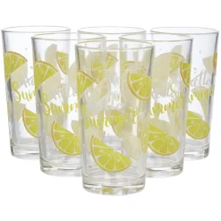 Outlet Gifi Verre haut citron Hello Summer x 6