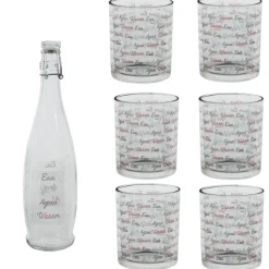 Clearance Gifi 6 verres et 1 bouteille 1 L