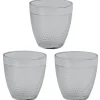 Best Gifi Verre transparent à relief x 3