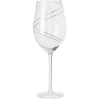 Sale Gifi Verre à vin transparent liseré doré x4
