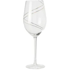 Sale Gifi Verre à vin transparent liseré doré x4