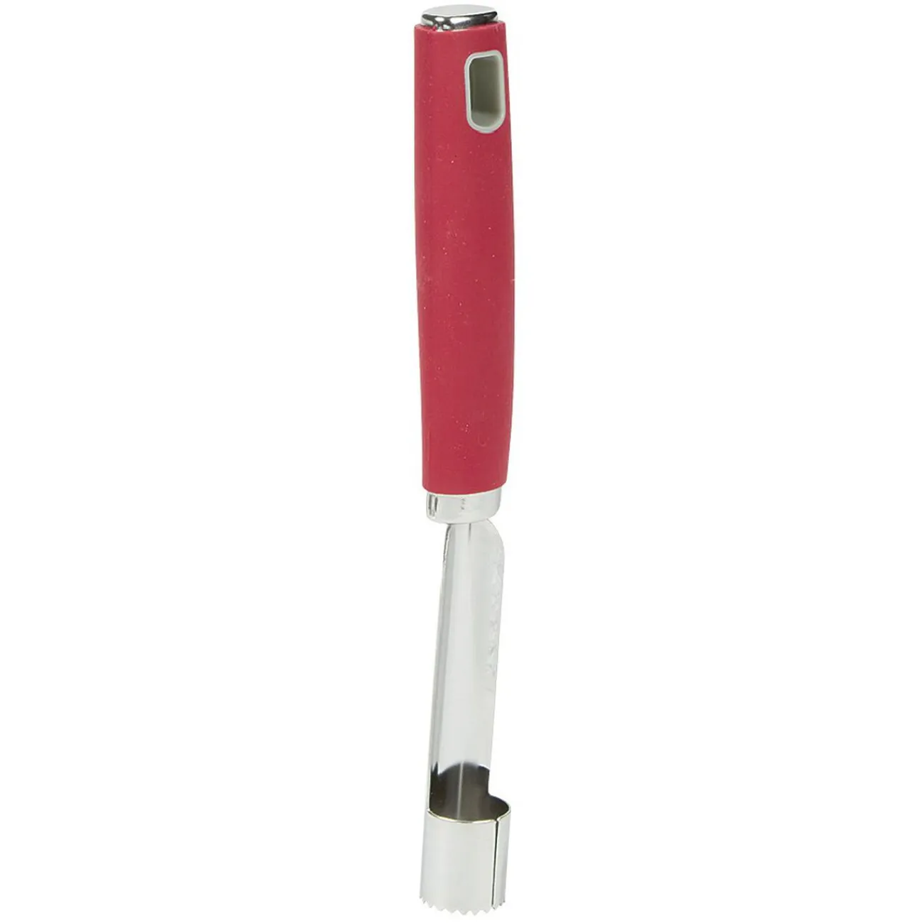 New Gifi Vide pomme inox avec manche en polypropylène rouge