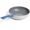 Gifi Wok tous feux Ø28cm aluminium gris et bleu